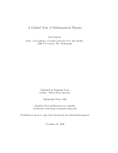 (ebook) mathematics - A Guided Tour of Mathematical Physics - Snieder