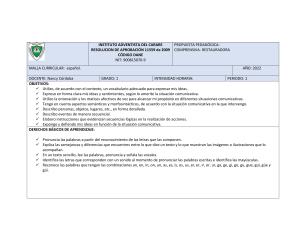 PLAN DE ÁREA PRIMERO 2022