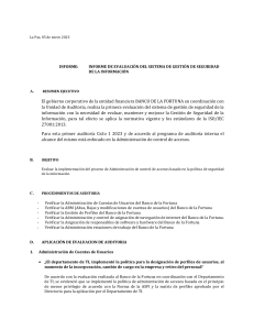 Informe de  Auditoria Interna Ciclo 1 2023 Banco de la Fortuna