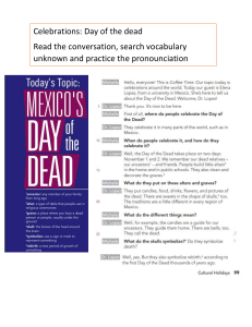Day of the dead- Reading comprehension