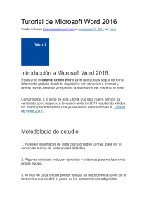 Tutorial de Microsoft Word 2016