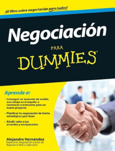 Negociacion para Dummies - Alejandro Hernandez