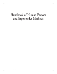 ERGO  Handbook of Human Factors and Ergonomics Methods
