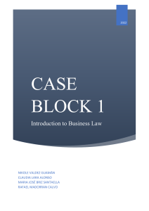 CASE BLOCK 1 - Buss Law
