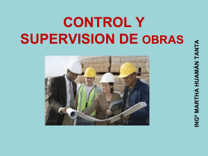 CONTROL Y SUPERVISION DE OBRAS