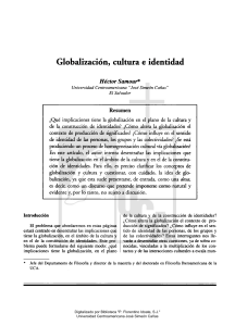 Globalización, Cultura e identidad, A Garcia