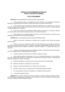 C&oacute;digo de Procedimientos Penales Sonora