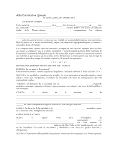 Acta Constitutiva Ejemplo