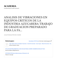 Lectura 1 - Análisis de vibraciones industria azucarera