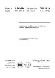 Guidelines for the determination of calibration intervals of measuring instruments