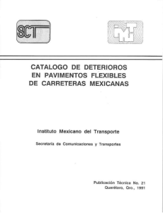 CATALOGO DE DETERIOROS EN CARRRETERA MEXICANAS