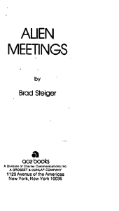 Brad Steiger - Alien Meetings-Ace (1978)