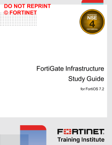 FortiGate Infrastructure 7.2 Study