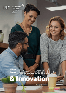 MIT Professional Education leadership and innovation 2021