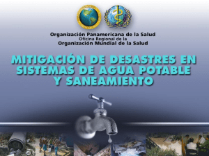 Mitigación de Desastres en sistemas de agua potable y saneamiento