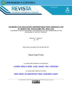 Un modelo de educacion universitaria para Venezuel