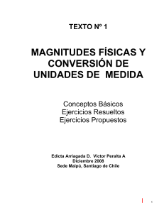 MAGNITUDES FISICAS Y CONVERSION DE UNIDA