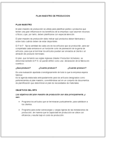 PLAN MAESTRO DE PRODUCCION - PDF Descargar libre
