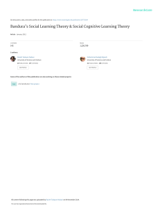 Banduras Theory of Social Learning