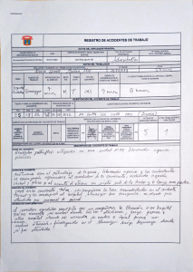 REGISTRO DE ACCIDENTE DE TRABAJO SST