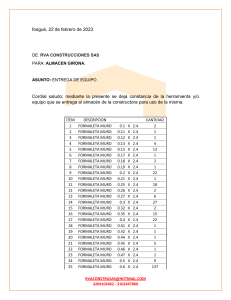 entrega form