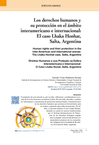 2023. Soriano G. Los derechos humanos y su protección en el ámbito interamericano e internacional