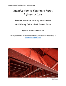 Introduction to FortiGate Part-I Infrastructure (Daniel Howard)