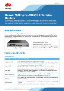 Huawei NetEngine AR651C Enterprise Router Datasheet