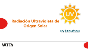 Radiacion de exposicion solar UV
