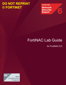 FortiNAC 8.5 Lab Guide-Online
