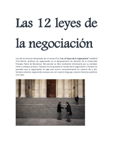 Las 12 leyes de la negociacion