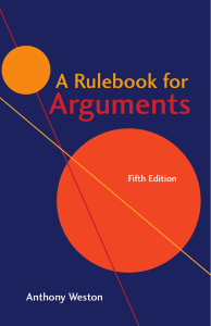 Anthony Weston - A Rulebook for Arguments-Hackett Publ. Co. (2018)