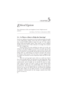 Ethical Egoism Reading