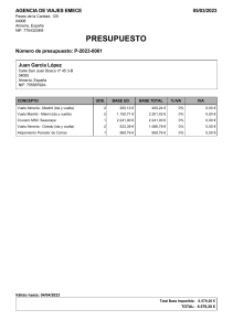 Presupuesto P-2023-0001