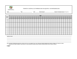 formato control de temperatura en equipos de refrigeracion dia