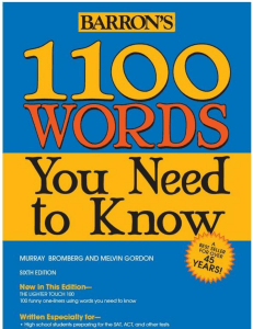 Murray Bromberg, Melvin Gordon - 1100 Words You Need to Know-Barronâ  s Educational Series (2013)
