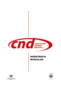 09. Hipertrofia Muscular autor Instituto Nacional de Deportes. Chiledeportes