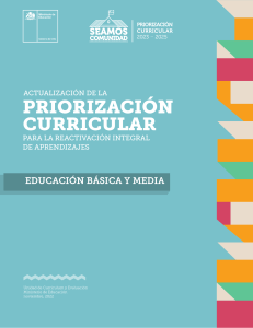 Actualización de Priorización Curricular