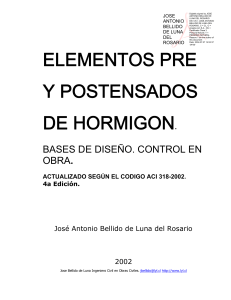 Elementos Pre y Post Tensados de Hormigón BELLIDO 2002