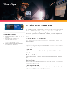 WD BlueTM SN550 NVMeTM SSD