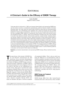 Efficacy of EMDR therapy