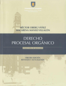Derecho Procesal Orgánico Chile (Macarena Manso)