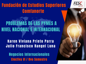 Problemas de las Pymes a Nivel Nacional e Internacional (Karen Prieto Y Julio Rangel)
