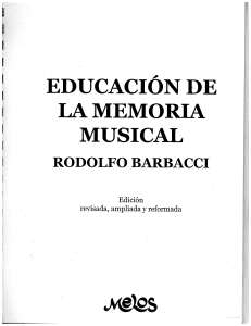 EDUCACION DE LA MEMORIA MUSICAL