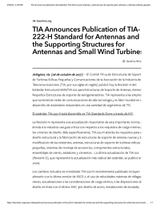 TIA anuncia la publicación del estándar TIA-222-H para antenas y estructuras de soporte para antenas y turbinas eólicas pequeñas - TIA Online