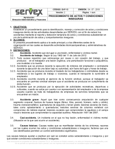 GI-P-13 PROCEDIMIENTO DE ACTOS Y CONDICIONES INSEGURAS