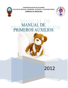 MANUAL DE PRIMEROS AUXILIOS - UNIVERSIDAD MAYOR DE SAN ANDRES