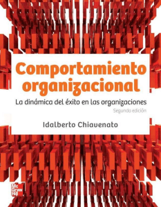 Comportamiento Organizacional Idalberto Chiavenato