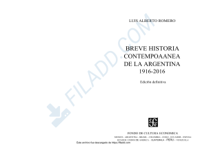 BREVE HISTORIA CONTEMPORANEA DE LA ARGENTINA 1916-2016- ROMERO