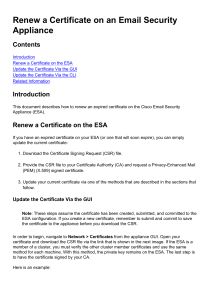 Renew a Certificate on the ESA